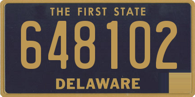 DE license plate 648102