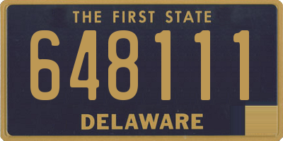 DE license plate 648111