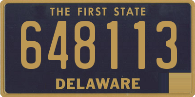 DE license plate 648113
