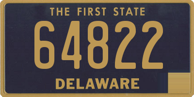 DE license plate 64822