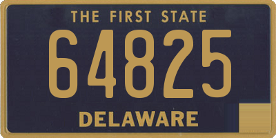 DE license plate 64825