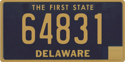 DE license plate 64831