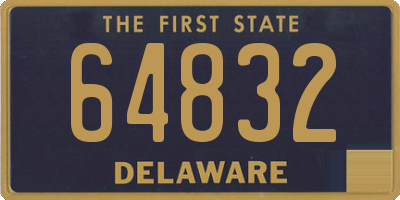DE license plate 64832