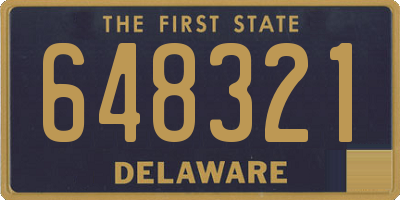 DE license plate 648321