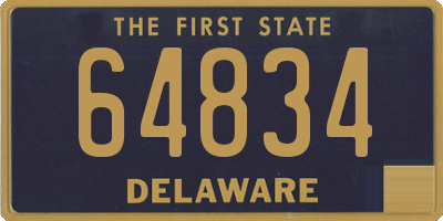 DE license plate 64834