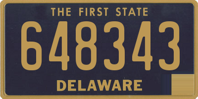 DE license plate 648343