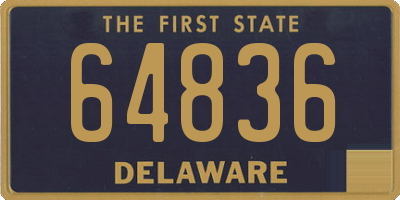 DE license plate 64836