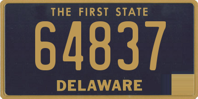 DE license plate 64837