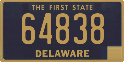 DE license plate 64838