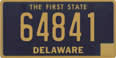 DE license plate 64841