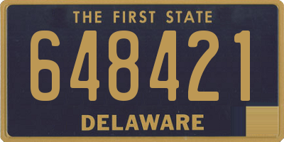 DE license plate 648421