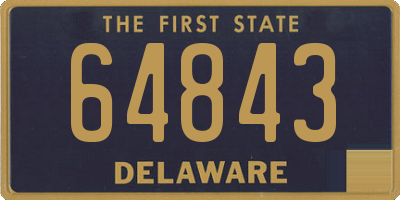 DE license plate 64843