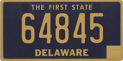 DE license plate 64845