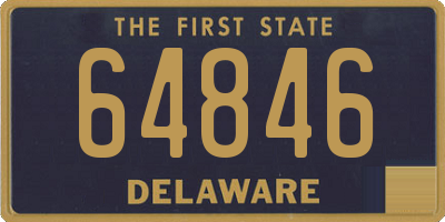 DE license plate 64846