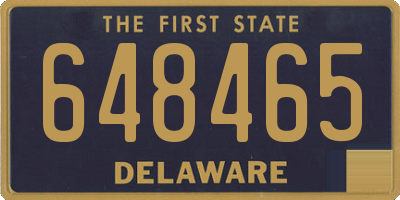 DE license plate 648465