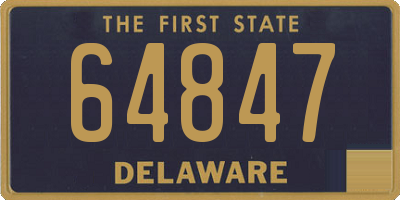 DE license plate 64847