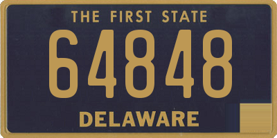 DE license plate 64848