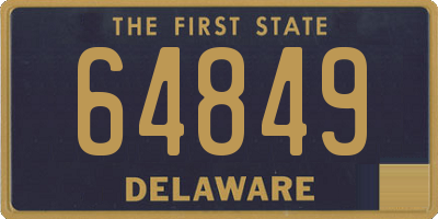 DE license plate 64849