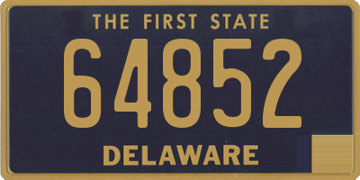 DE license plate 64852