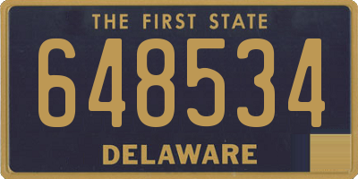 DE license plate 648534