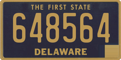 DE license plate 648564