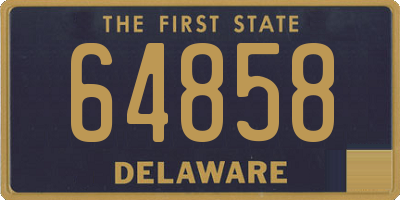 DE license plate 64858