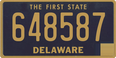 DE license plate 648587