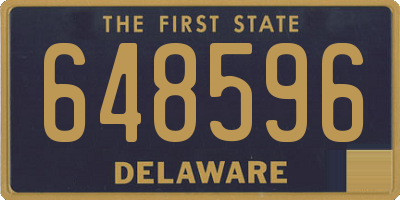 DE license plate 648596
