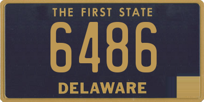 DE license plate 6486