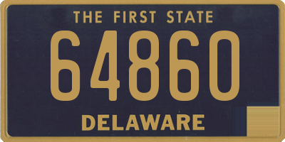 DE license plate 64860