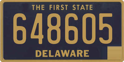 DE license plate 648605