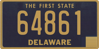 DE license plate 64861