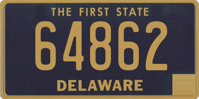 DE license plate 64862