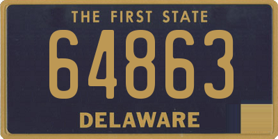 DE license plate 64863