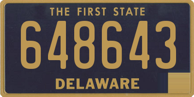 DE license plate 648643