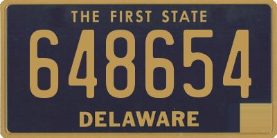 DE license plate 648654