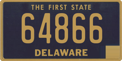 DE license plate 64866