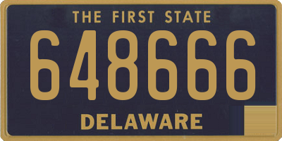 DE license plate 648666