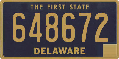 DE license plate 648672