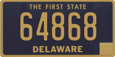 DE license plate 64868