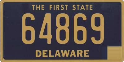 DE license plate 64869