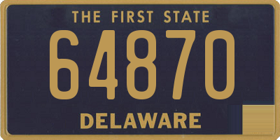 DE license plate 64870