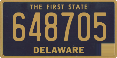 DE license plate 648705