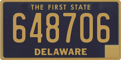 DE license plate 648706