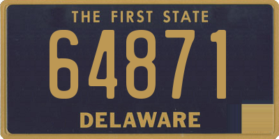 DE license plate 64871