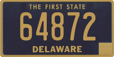 DE license plate 64872