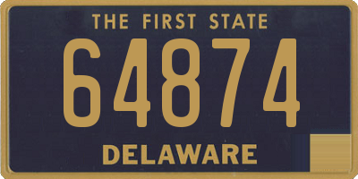 DE license plate 64874