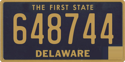 DE license plate 648744