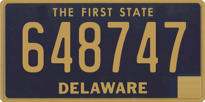 DE license plate 648747