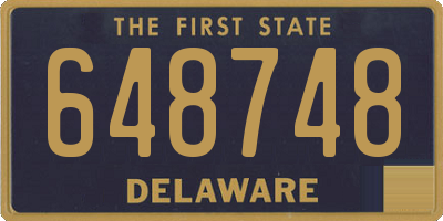 DE license plate 648748